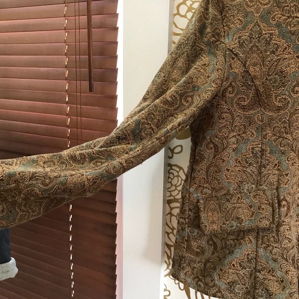 Flashback Tapestry Jacket Blue Brown Paisley Print - image 5